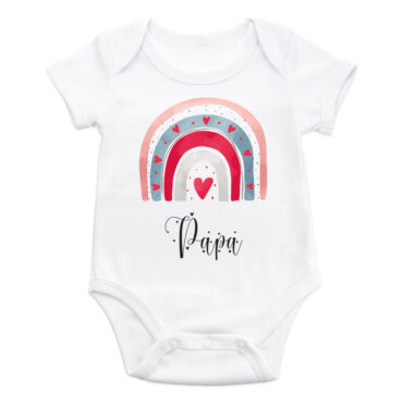 Body diseño "corazón arcoíris" para papá