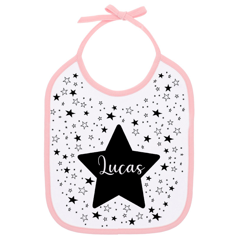Babero para bebé diseño mi estrella y nombre personalizado - Imagen 2