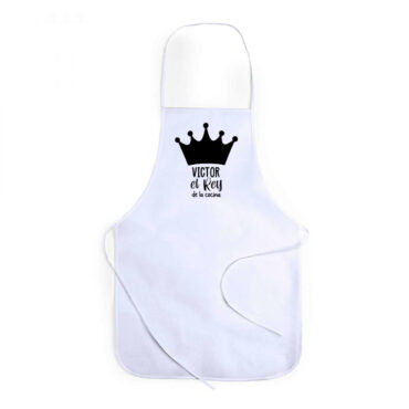 Delantal personalizado con nombre "El rey de la cocina"