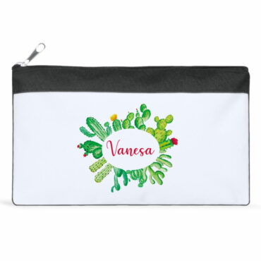 Neceser estuche con nombre personalizado diseño "Cactus"