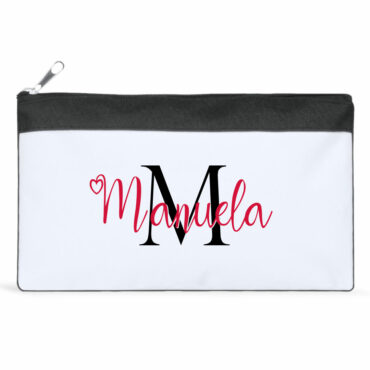 Neceser estuche personalizado con inicial y nombre