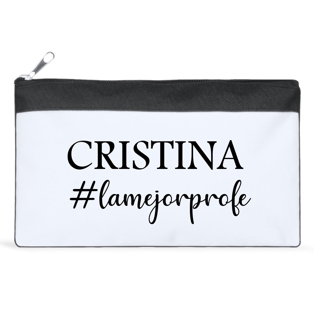 Neceser estuche con nombre personalizado para la mejor profe