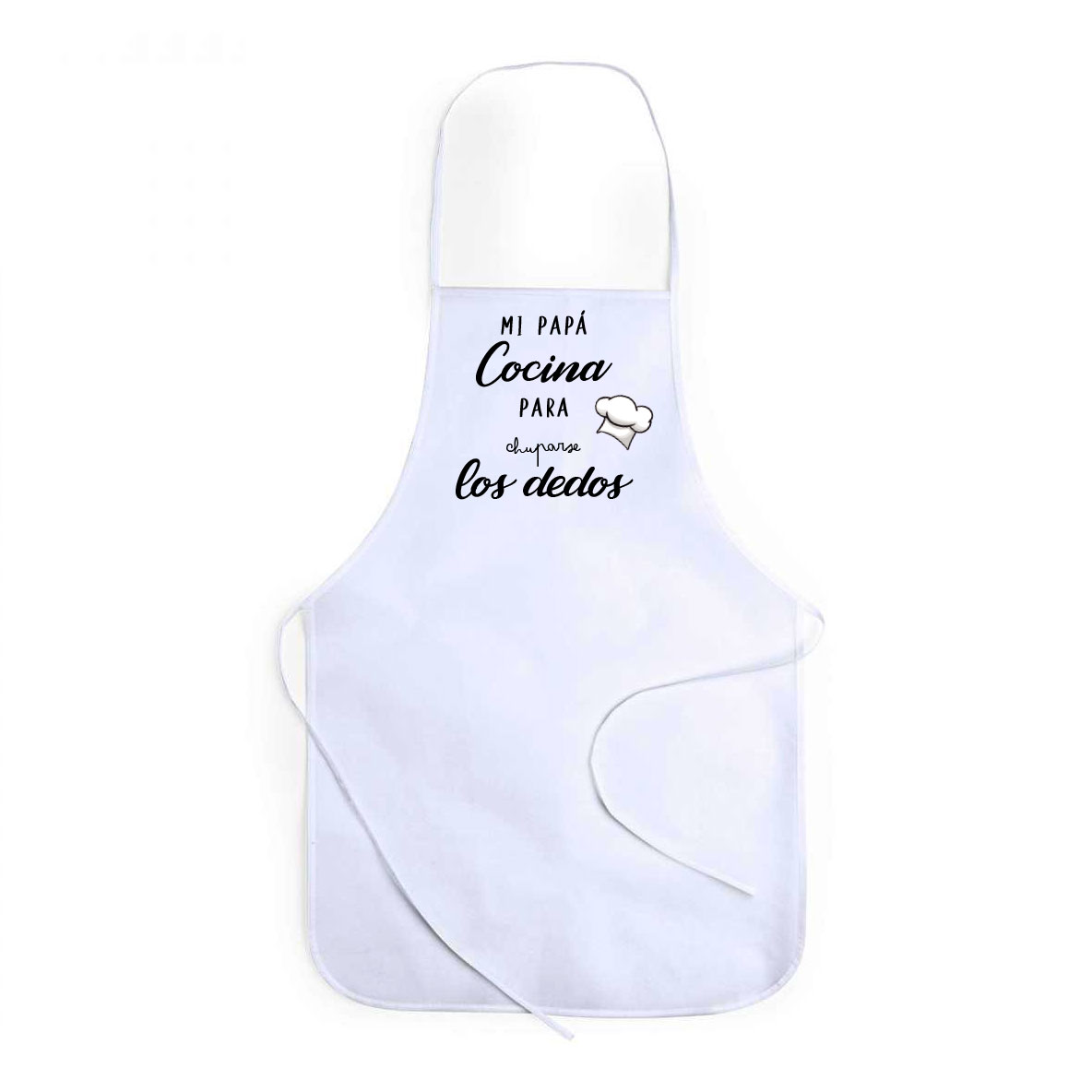 Delantal "Mi papá cocina para chuparse los dedos"