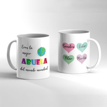 Taza personalizada "Eres la mejor abuela del mundo"