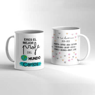 Taza personalizada "Eres el mejor profe"