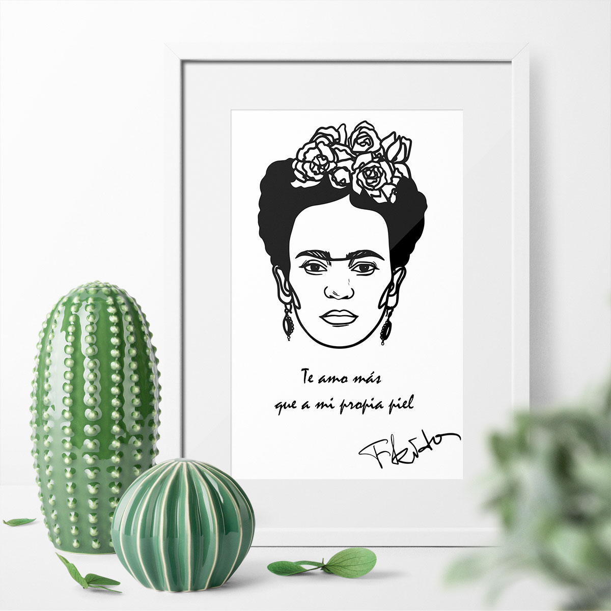 Cuadro Frida “Te quiero más que a mi propia piel”