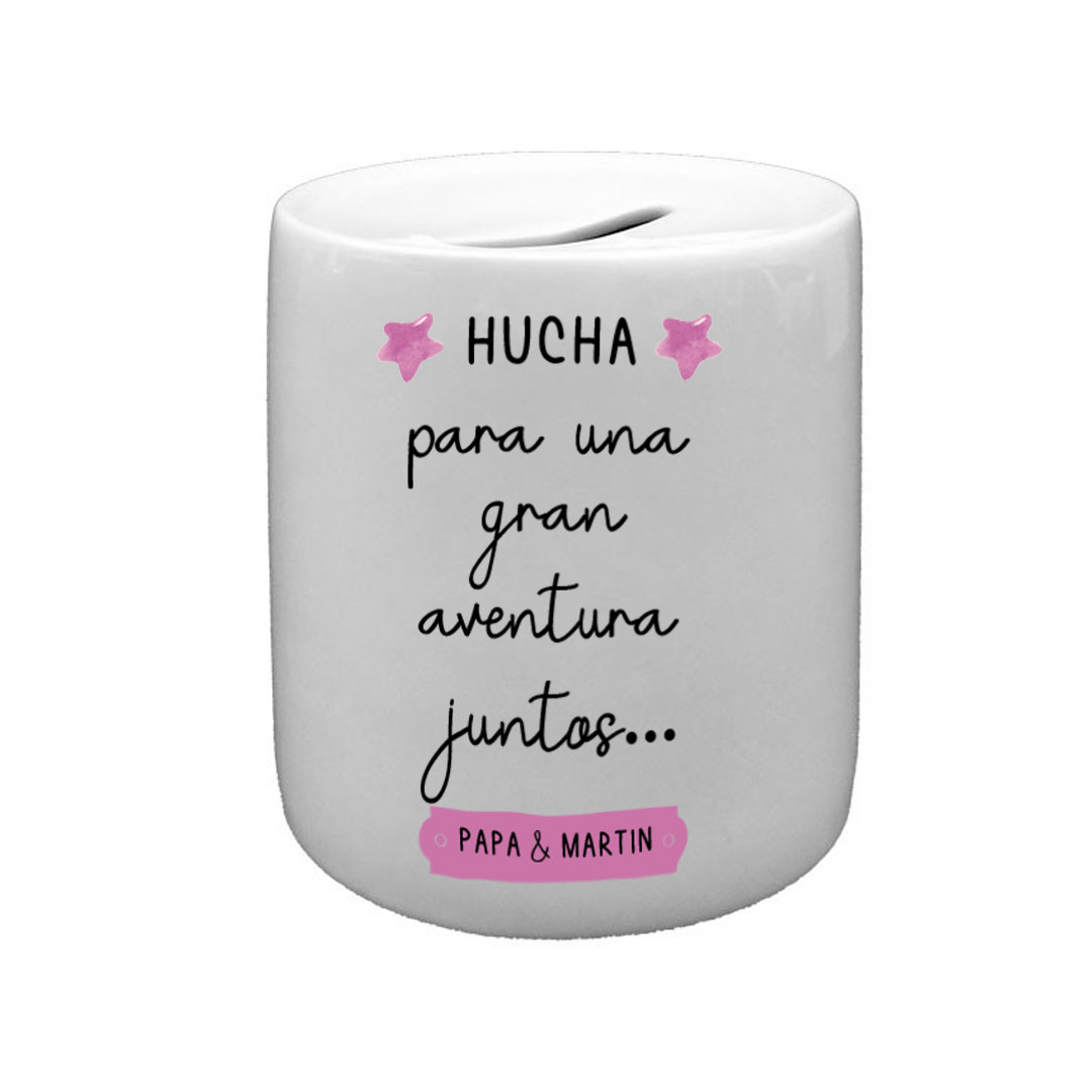 Hucha de cerámica "Para una gran aventura juntos"