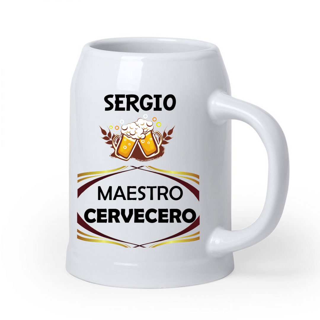 Jarra de cerveza personalizada "maestro cervecero"