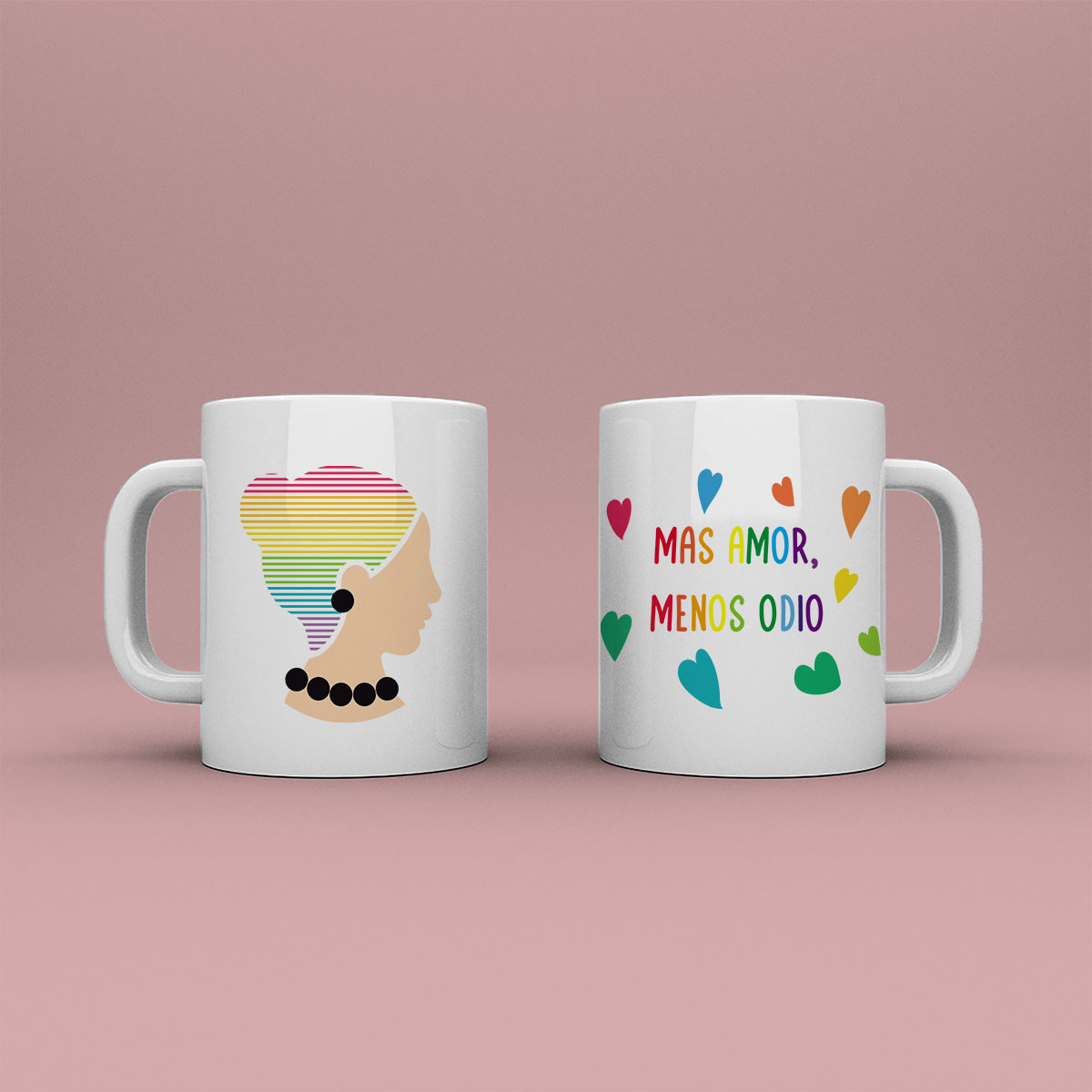 Taza "Más amor, menos odio" Modelo 3