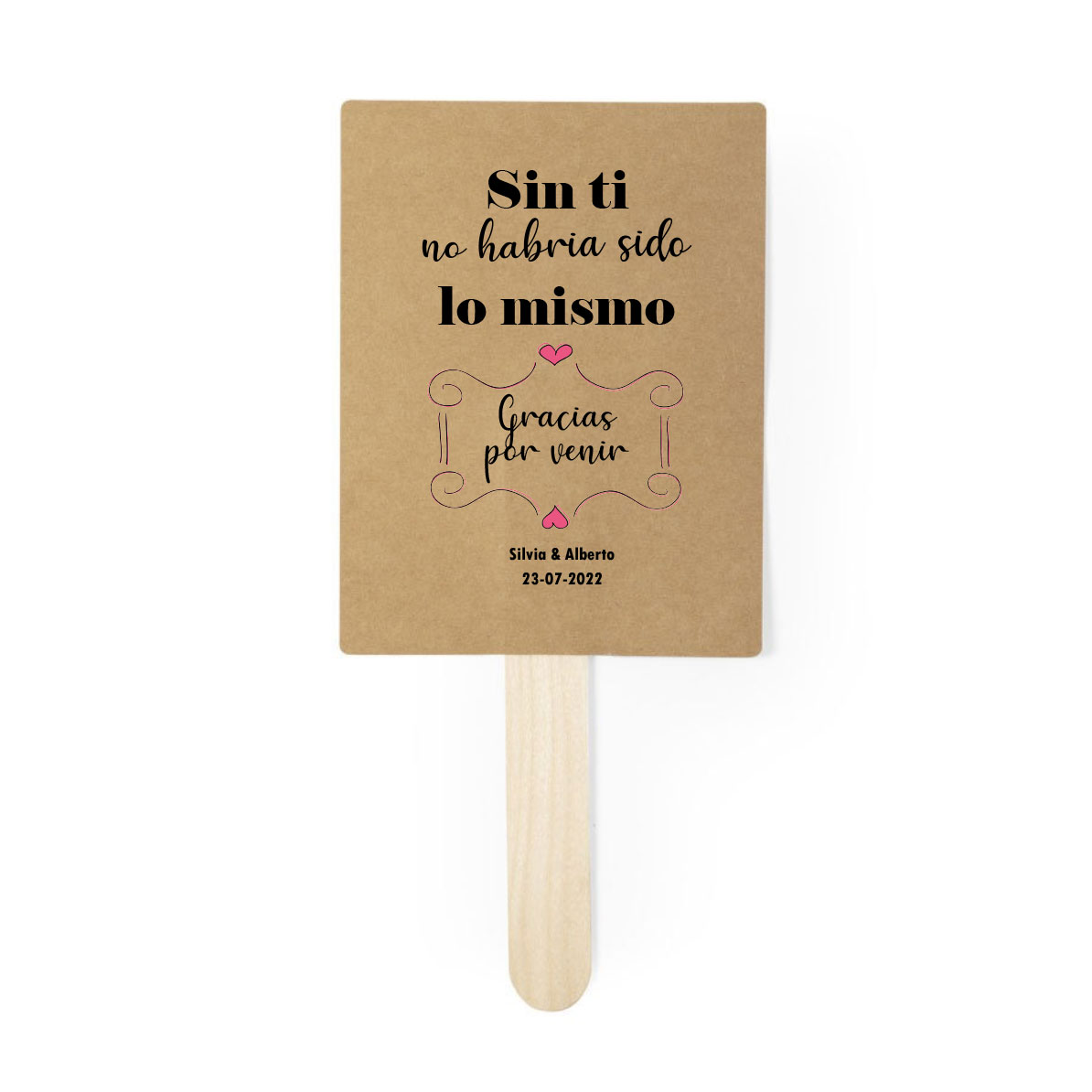 Detalle para boda: Pai pai "Sin ti no habría sido lo mismo"