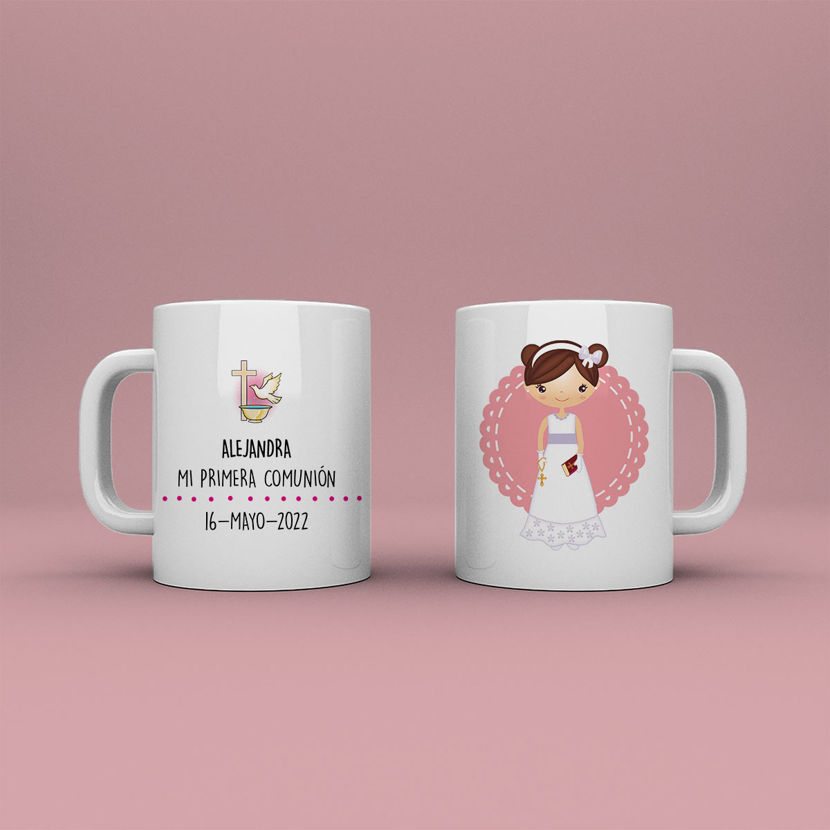 Taza personalizada Primera Comunión para ella