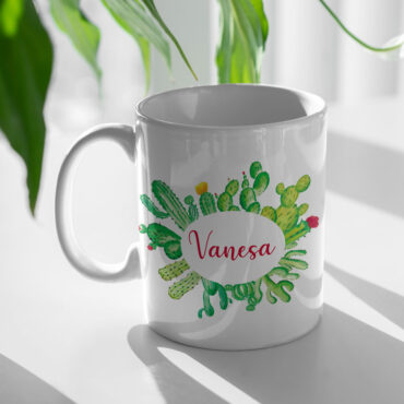 Taza personalizada diseño cactus