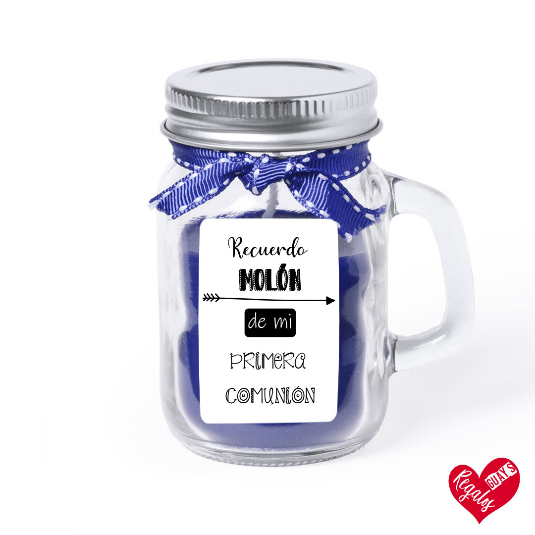 Vela aromática de cristal "Recuerdo Molón de mi Primera Comunión"