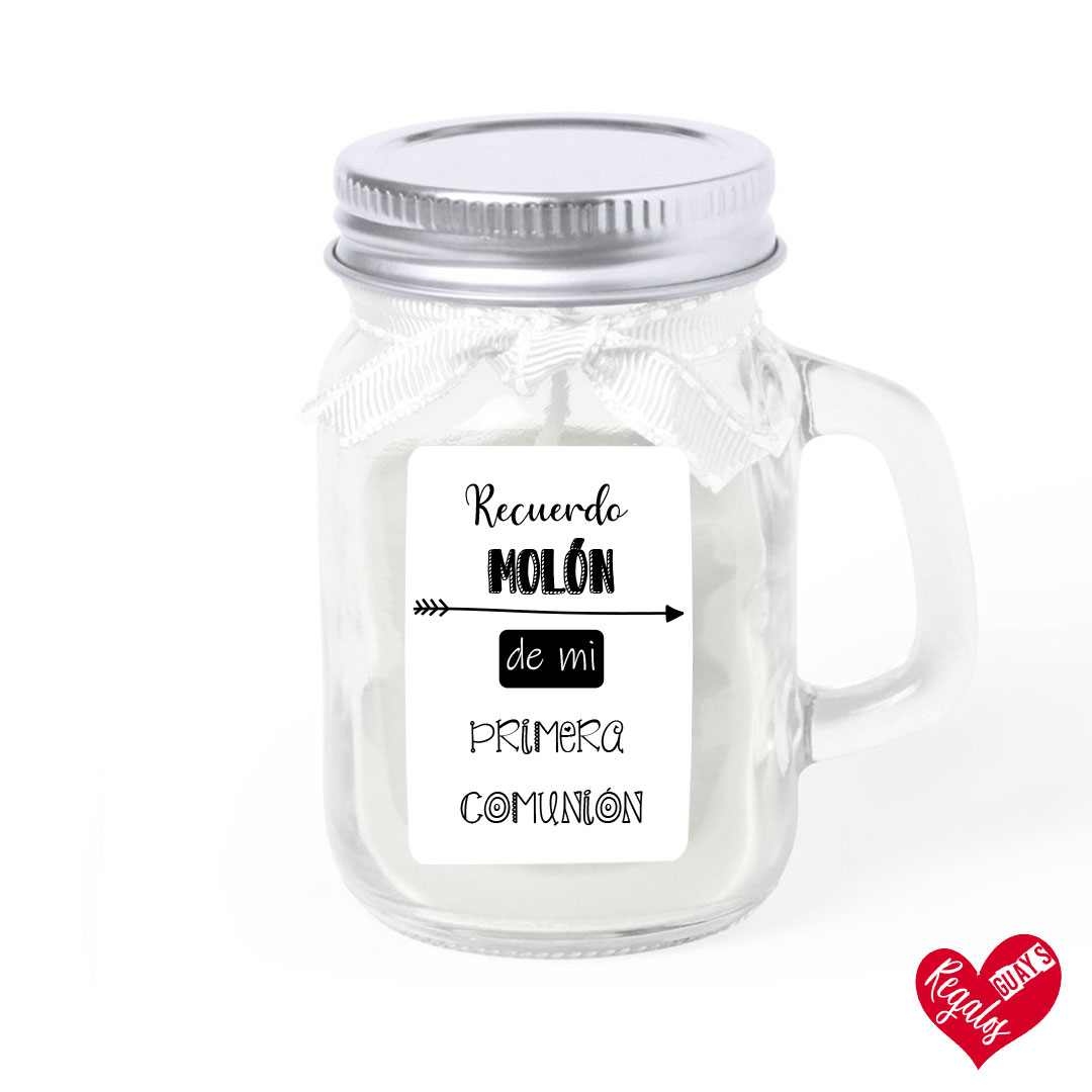 Vela aromática de cristal "Recuerdo Molón de mi Primera Comunión"