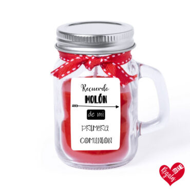 Vela aromática de cristal "Recuerdo Molón de mi Primera Comunión"