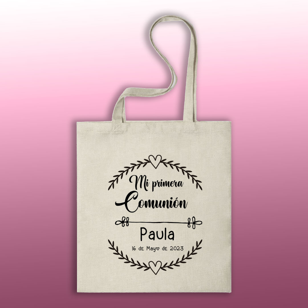Bolsa personalizada Mi primera Comunión estilo vintage