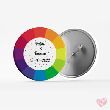 Chapa arcoíris personalizado