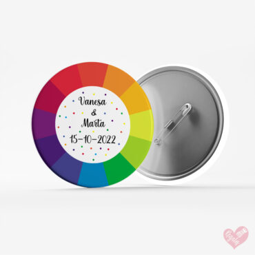 Chapa arcoíris personalizado