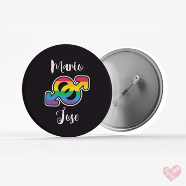 Chapa para boda gay nombres personalizados
