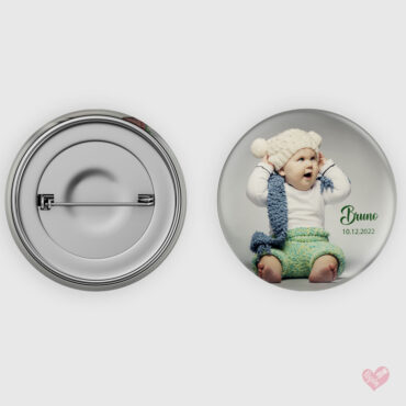 Chapa personalizada con foto de bebe