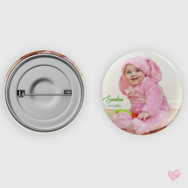 Chapa personalizada con foto de bebe