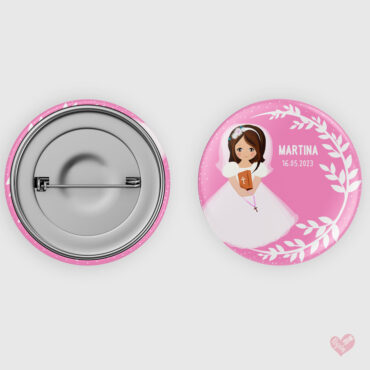 Chapa personalizada Primera Comunión niña