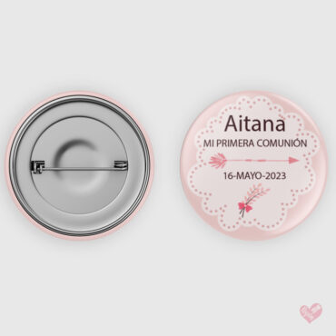 Chapa personalizada Primera Comunión modelo Mayo