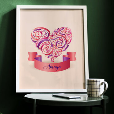 Cuadro personalizado corazón