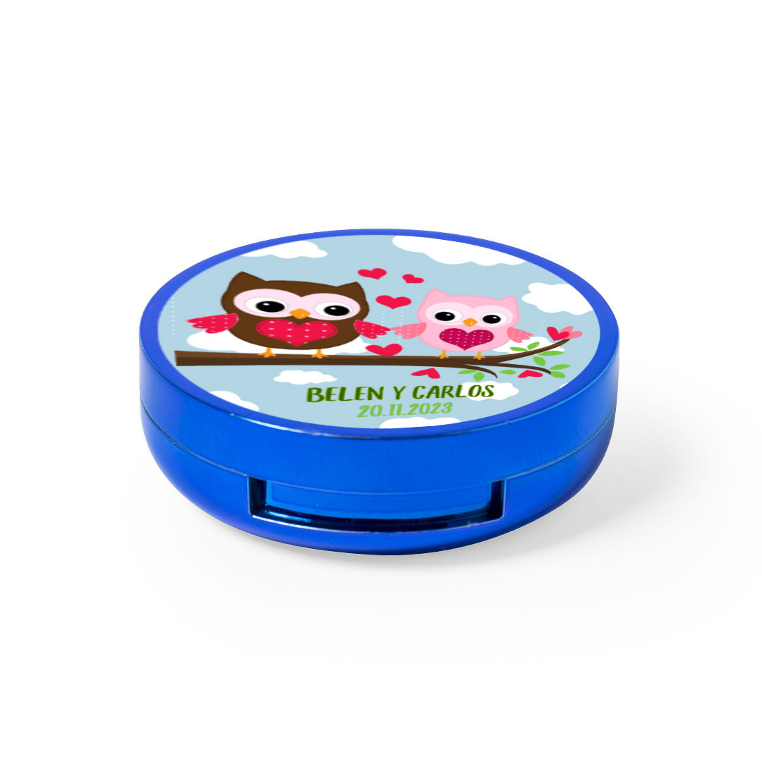 Bálsamo labial con espejo detalle de Primera Comunión modelo Buhos