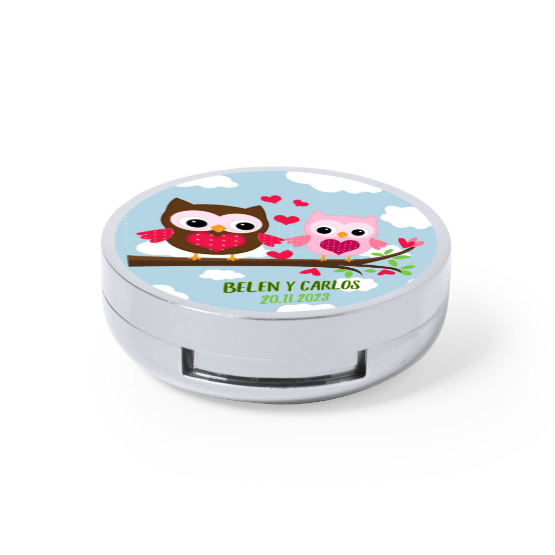 Bálsamo labial con espejo detalle de Primera Comunión modelo Buhos