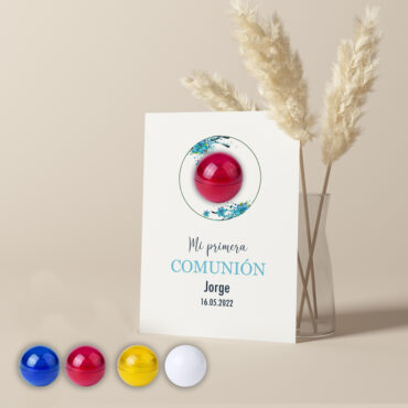 Labiales personalizados floral para Primera Comunión