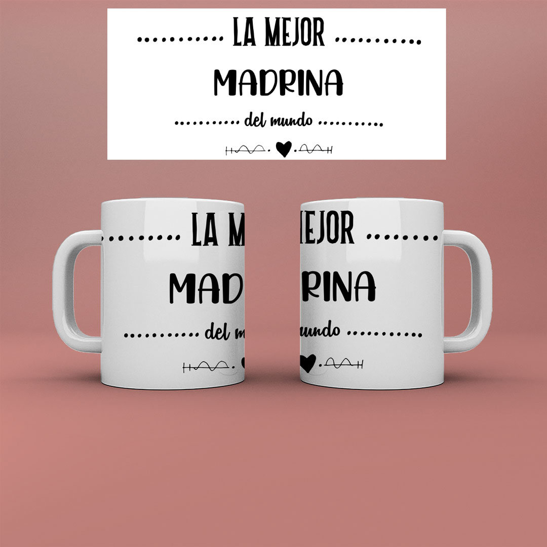 Taza personalizada "La mejor madrina del mundo"