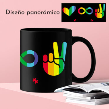 Taza panoramica arcoiris Infinito