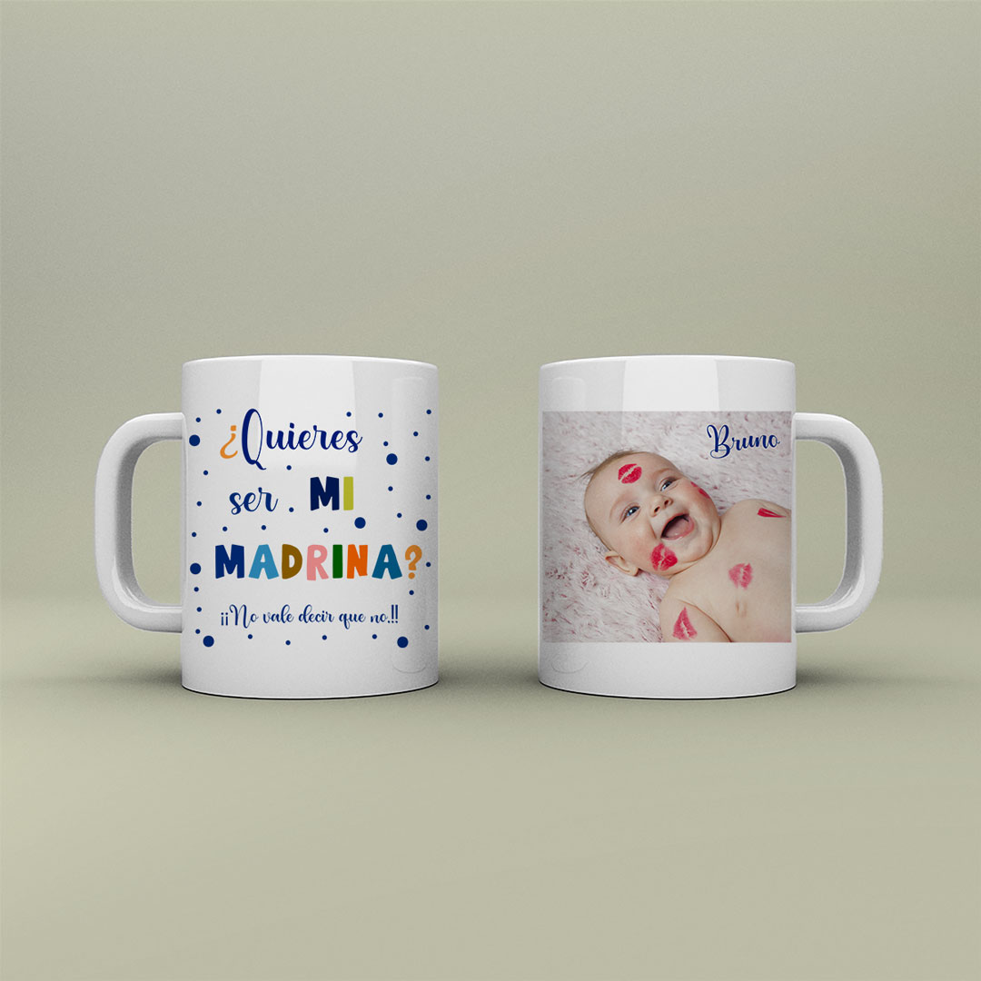 Taza Personalizada "Quieres ser mi madrina"