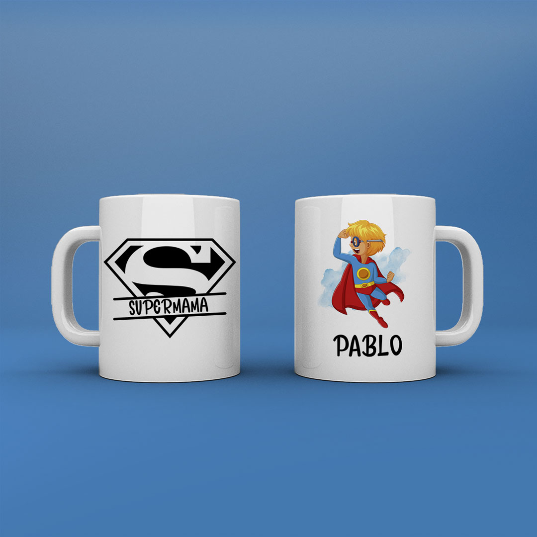 Taza personalizada "Mi mamá es una SuperMamá"