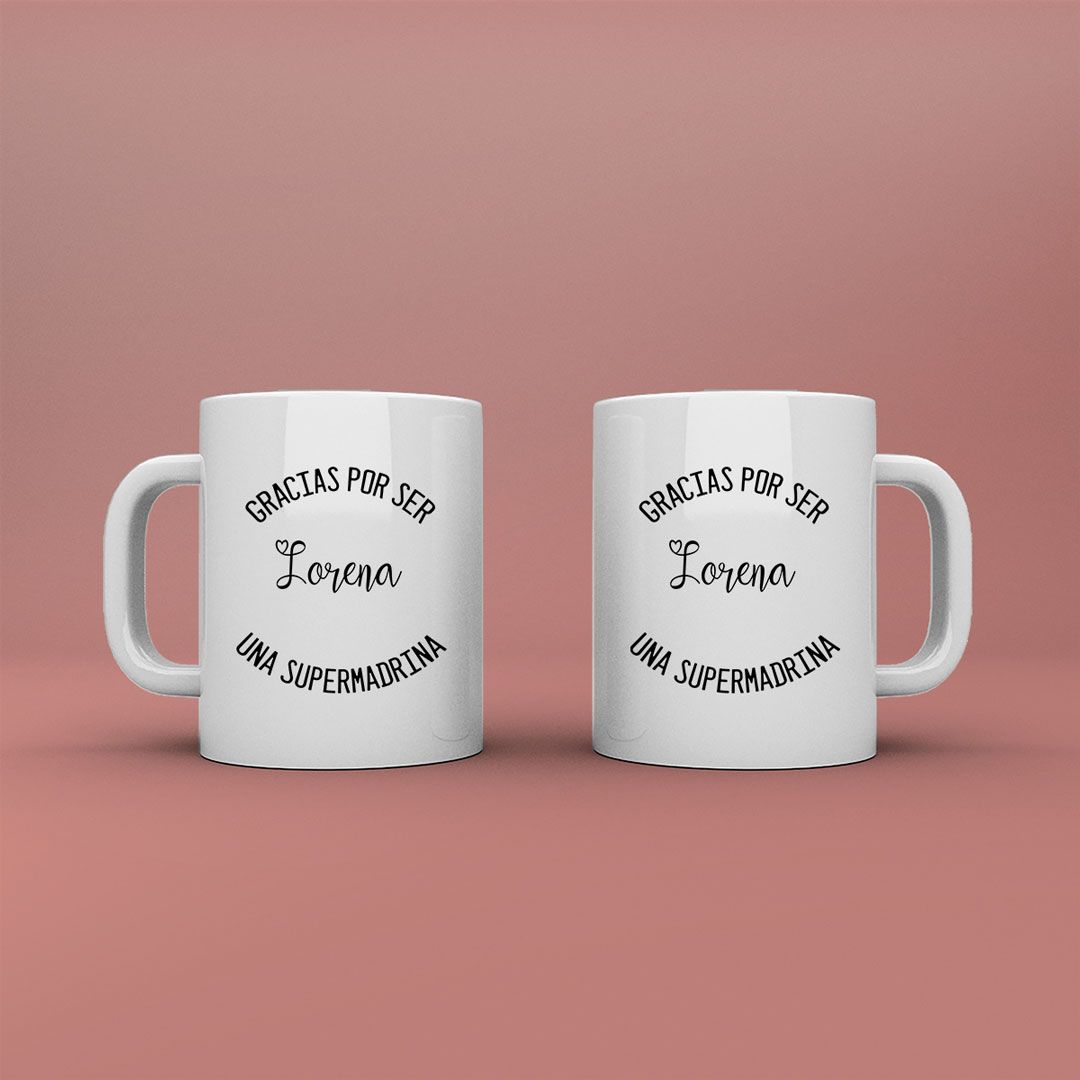 Taza personalizada "Gracias por ser una supermadrina"