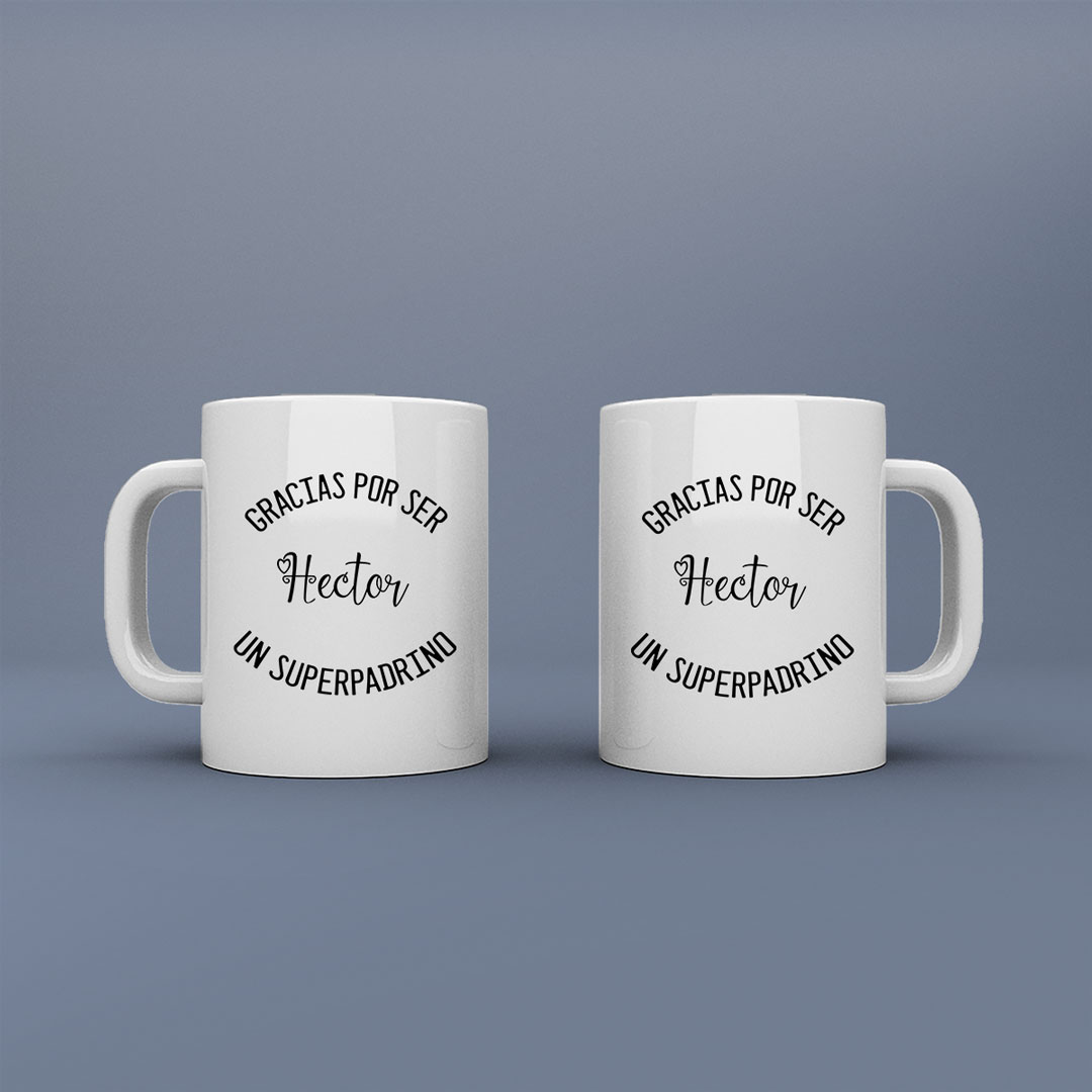 Taza personalizada "Gracias por ser un superpadrino"