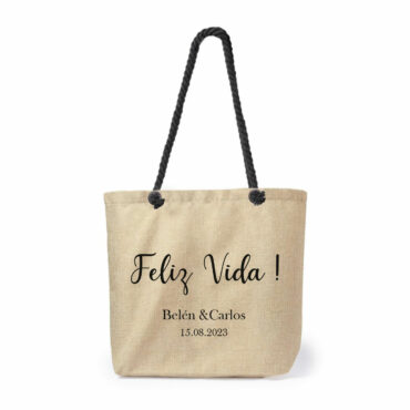 Bolsa personalizada para boda "Feliz Vida"