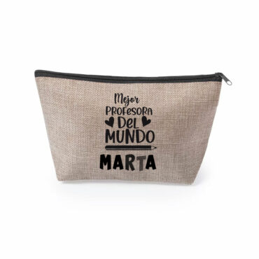Neceser multiusos personalizado modelo “La mejor profesora del mundo”