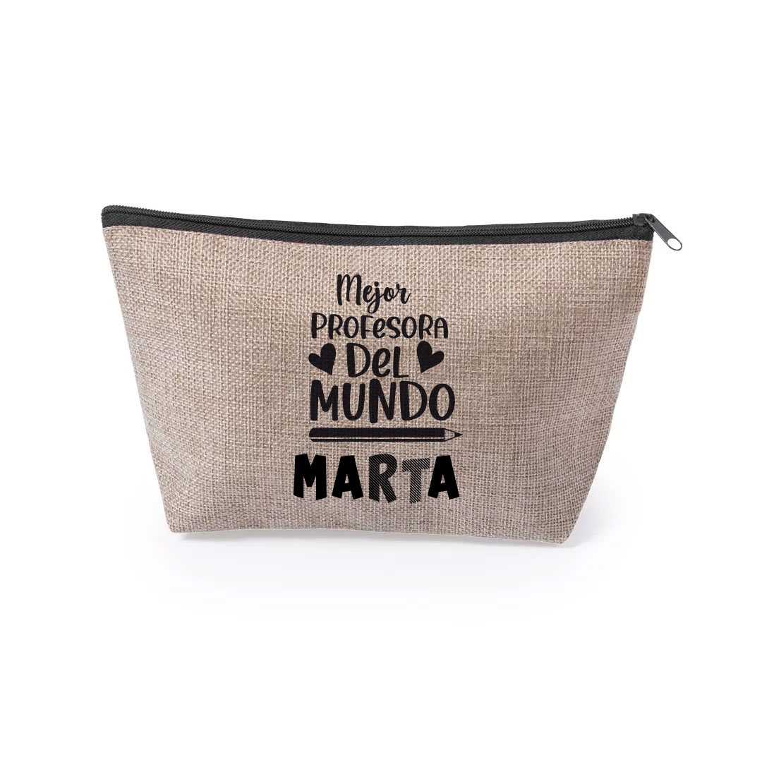 Neceser multiusos personalizado modelo “La mejor profesora del mundo”