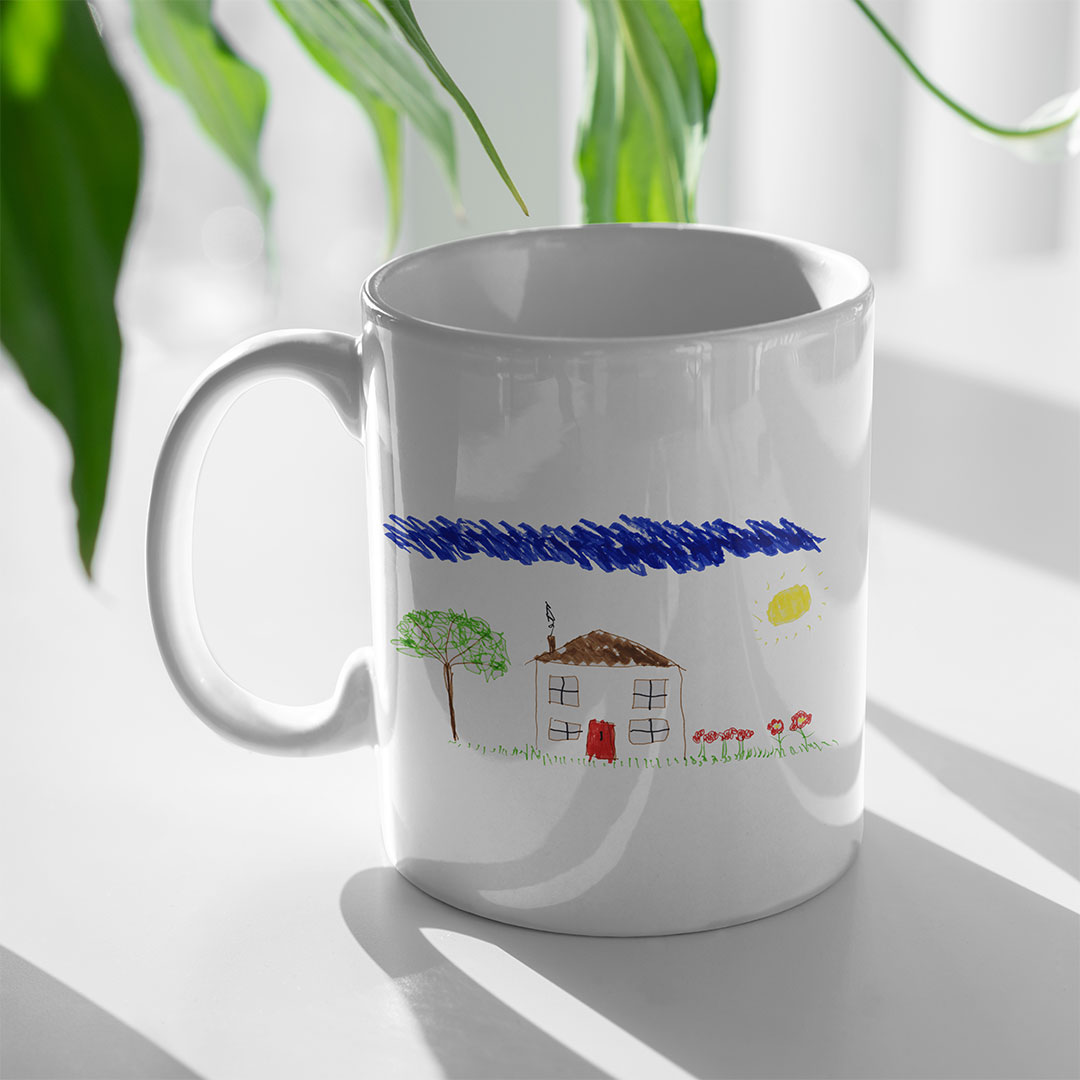 Taza personalizada con el dibujo de tu hijo