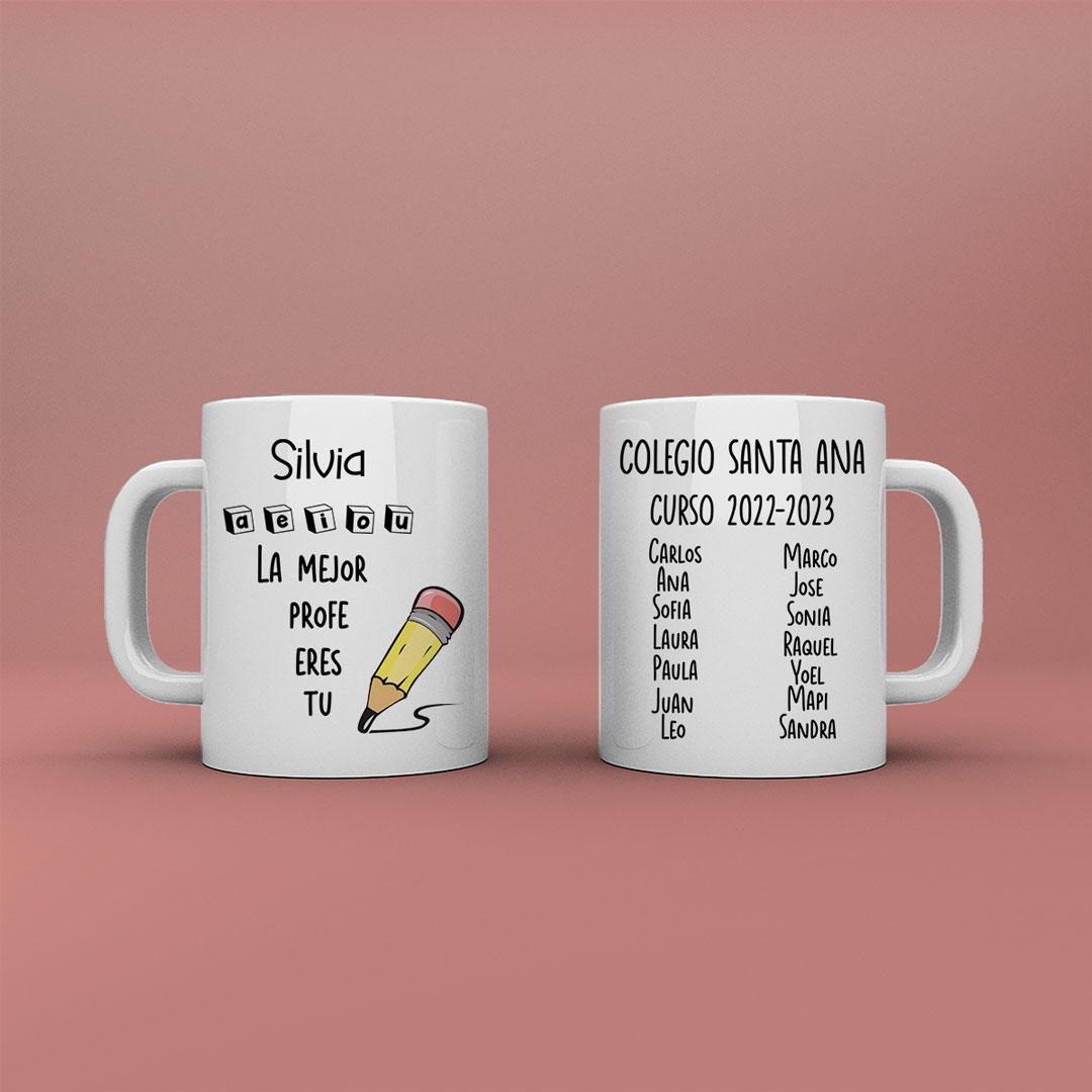 Taza personalizada “El/La Mejor profe eres tú”