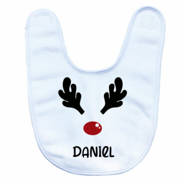 Babero navideño personalizado modelo “Rudolph”