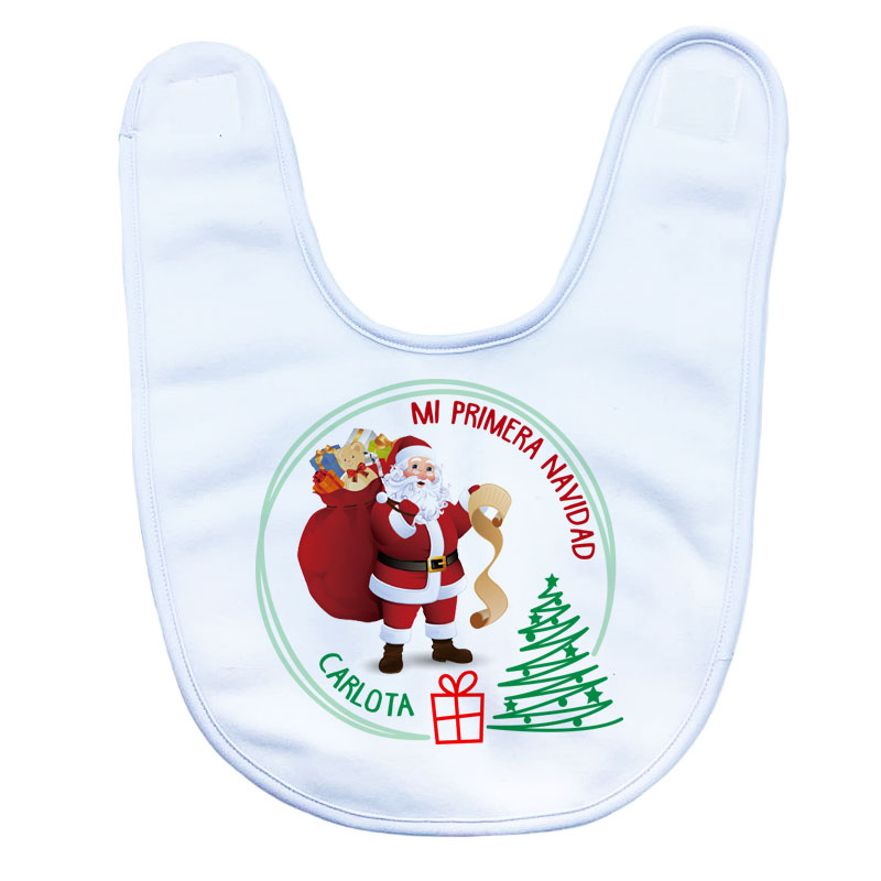 Babero personalizado “Mi primera Navidad"