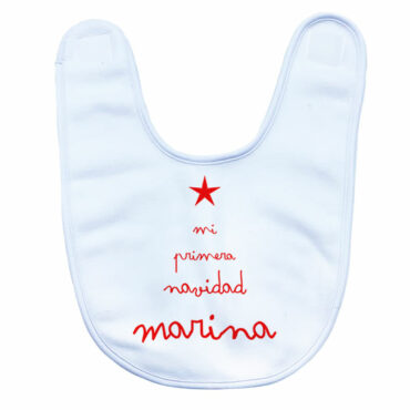 Babero personalizado “Mi primera Navidad. Modelo Estrella"