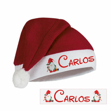 Gorro de Papa Noel personalizado para niños