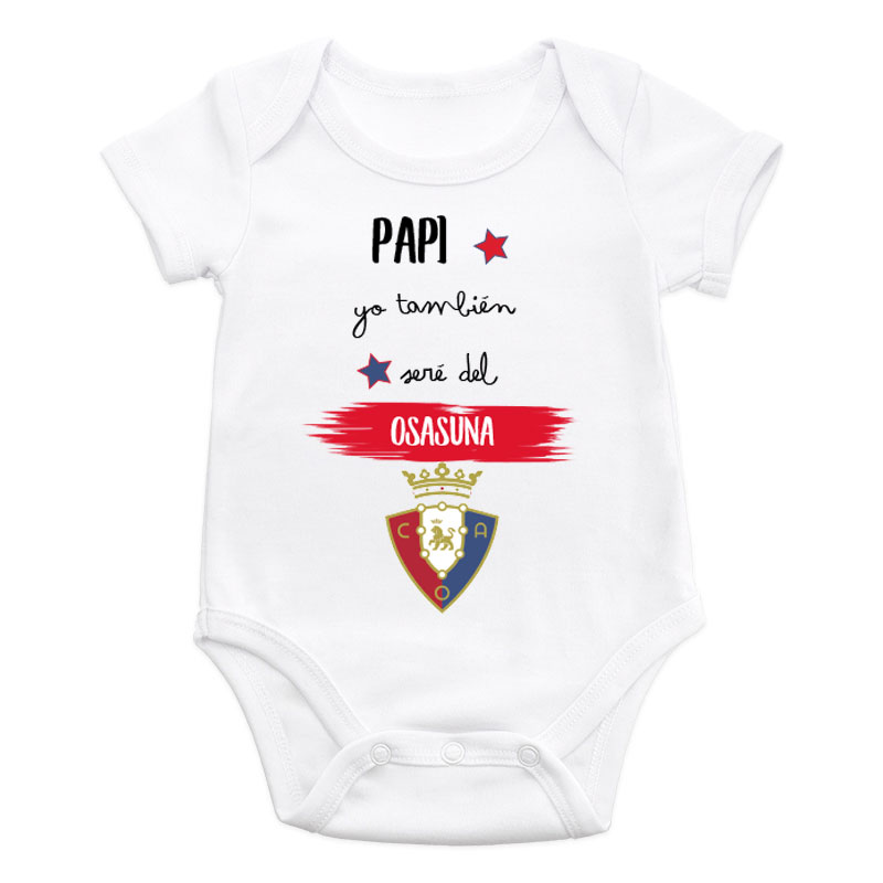 Body bebé diseño "Papi, yo también seré del Osasuna"