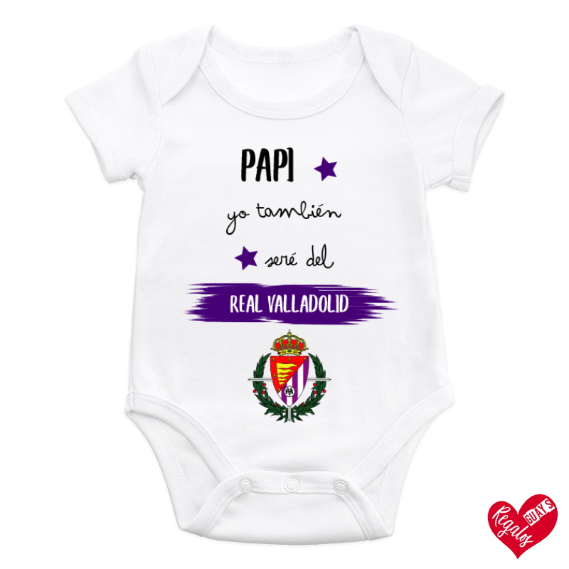 Body bebé diseño "Papi, yo también seré del Real Valladolid"