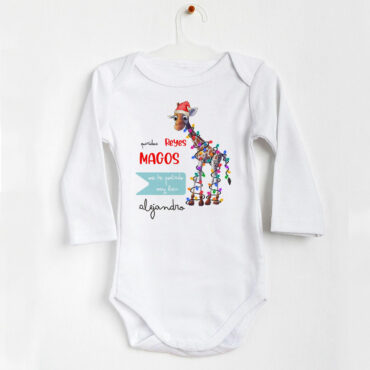 Body navideño personalizado "Jirafa, queridos Reyes Magos"