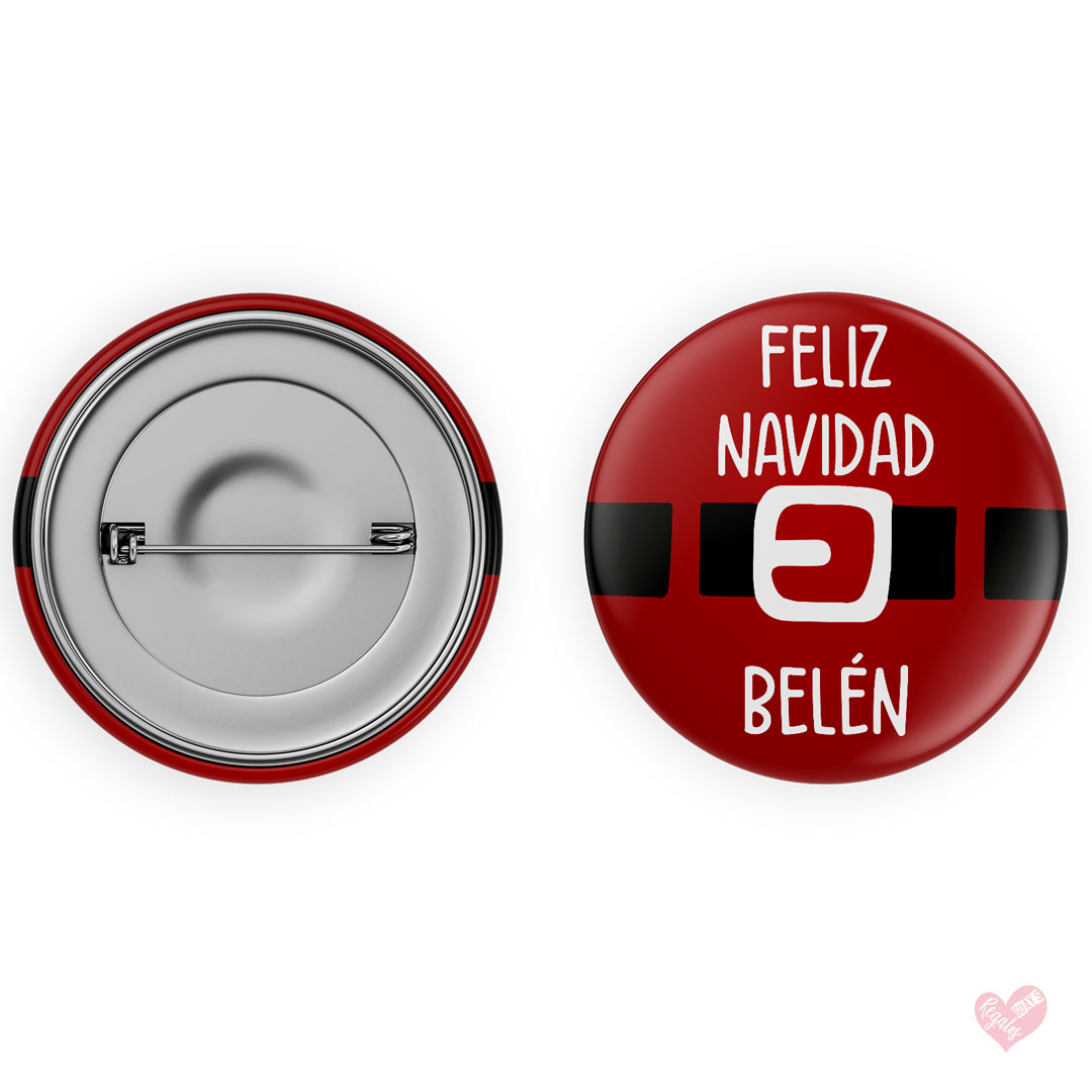 Chapa personalizada "Feliz Navidad"